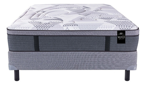 King Koil 120 Gold Luxury Pocket Conjunto Sommier Color Gris Oscuro 2 Plazas 140x190 De Resortes Con Pillow Viscoelástico