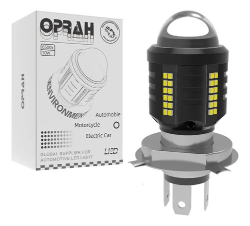 Lampada Led 6000k H4 Projetor 360º Moto Carro Un