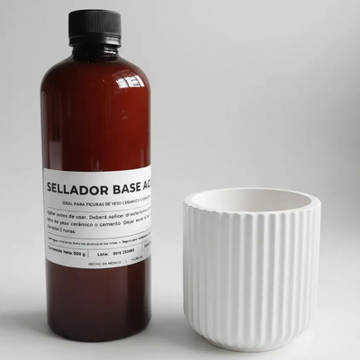 Sellador Base Agua Para Yeso Cerámico Figuras Velas 500g