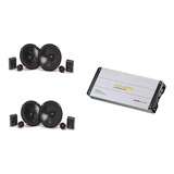 Paquete 2 Set De Medios Jbl Stage3607c+amplificador Pro-4min