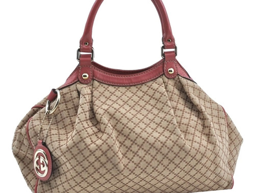 Bolsa Gucci Diamante Sukey De Mano Café 211944 Tote Bag 