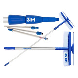 Kit Nº19 Cabo Extensor 3m Rodo Limpa Vidro 35 Cm + Brinde