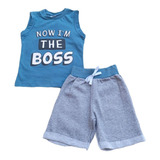 Conjunto By Gus Now C/ Short De Moletom I'm The Boss