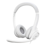 Logitech H390, Diadema Usb, Mic Sin Ruido Y Controles, White