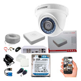 Kit Hikvision  Dvr 4 Ch + 1 Cámara + Disco Duro