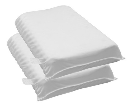 2 Travesseiro Cervical Contour Pillow Magnetico Terapeutico Cor Branco