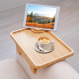 Bambootray Bandeja De Brazo De Sofa, Mesa De Sofa Portatil P