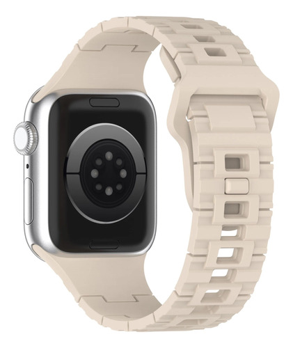 Para Apple Watch Braceletes De Silicone Em Metal Falso