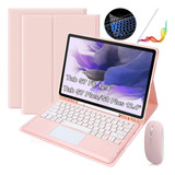 Funda Teclado Mouse Lapiz Para Galaxy Tab S7+/s8+/s7fe 1 [u]