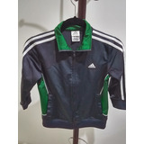 Chaqueta adidas Gris Con Verde Talla 7 Para Niño 