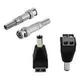 Kit 10 Conector Bnc Com Mola + 10 Conector P4 Macho C/ Borne