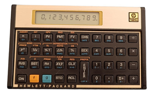 Calculadora Financeira Hp 12c 130 Funções Cor Dourado