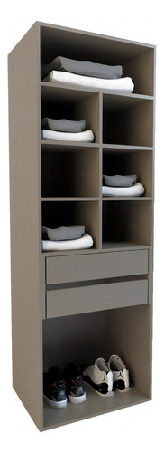 Modulo Interior De Placard Melamina 0,60 C/ Cajones Colores! Color Gris