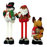 Pack 3 Monos Patas Largas 50cm Navideño Adorno Decoracion