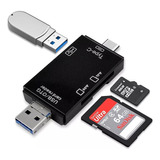 Adaptador 3 En 1 Lector Tarjetas Sd Y Micro Sd, 2.0 Usb