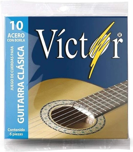 Juego Cuerdas De Acero Para Guitarra Marca Victor Modelo 10