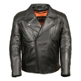 Chamarra Piel Autentica Moto Mwk Chopper Clasica Rockera