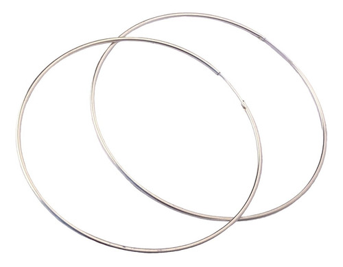 Aros Plata Argollas Cubanos 3 Cm (nro 8)