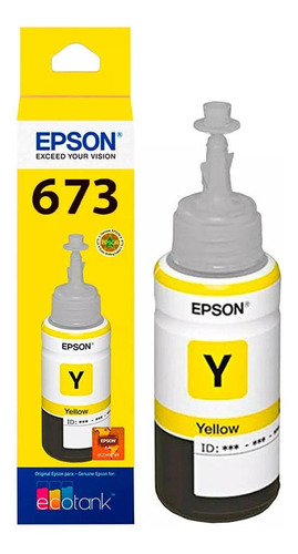 Tinta Botella Epson T673 Ecotank 70ml Amarilla