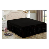 Faldones De Cama Elasticados De 1.5 Plazas Negro