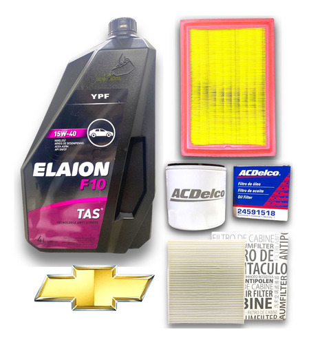 Kit Service + Aceite Ypf Elaion 15w40 Mineral Onix Spin