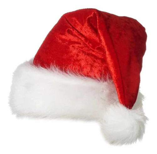 Gorro De Papai Noel Profissional Veludo Super Luxo Qualidade