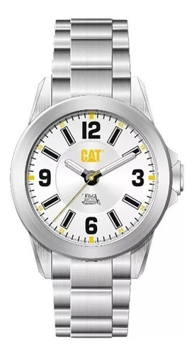 Reloj Pulsera Caterpillar Cat Acero Inox Sumergible 100 Mts Color De La Malla Plateado Color Del Bisel Plateado Color Del Fondo Blanco