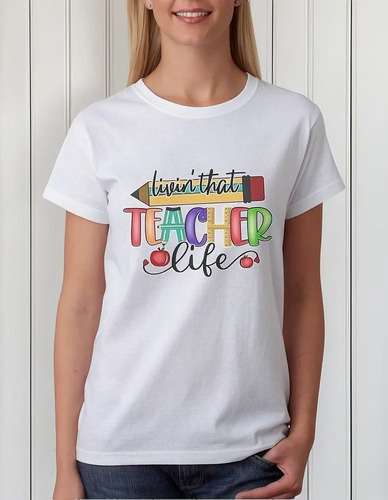 Playera De Algodón Dia Del Maestro Mejor Maestra Del Mundo