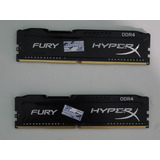 Memória Hyperx Fury  Ddr4 - 8 Gb - (2x4gb) - Usada 