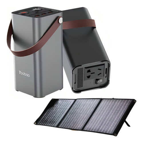 Set Power Bank Estación De Carga 46,200mah + Panel Solar 60w