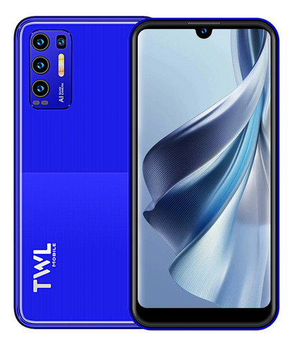 Twl F2x Teléfonos Celular Dual Sim  6.26 Hd 2+16gb Soporte Expansión 128 Gb Smartphone Con Reconocimiento Facial Doble Cámara Azul