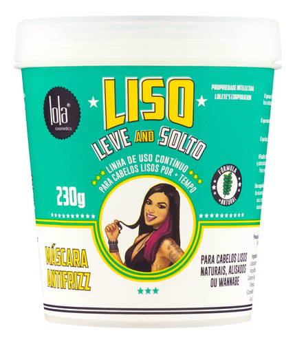 Mascara Pelo Liso, Leve And Solto Lola Cosmetics 230 Gr