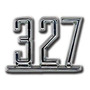 Emblema Guardabarro  327,  Camaro. '67 Chevrolet Camaro