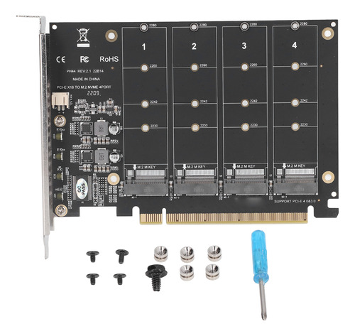 Adaptador Dual M.2 Pcie Nvme Ssd A X16 4 Puertos De Alta Vel