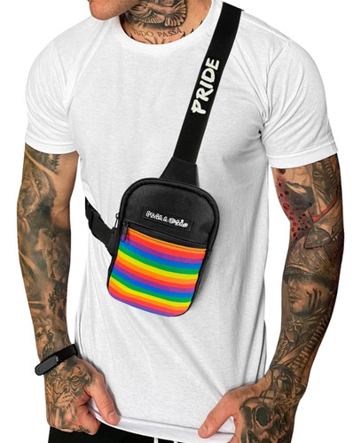 Mini Bolsa Lateral Shoulder Bag Alça Pega Visão Lgbt