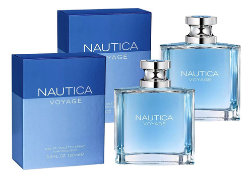 Paquete  Nautica Voyage 100ml Caballero Original 2 Pzas