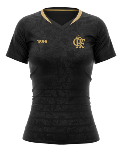 Camiseta Feminina Flamengo Brook 1895 Crf Em Dry Max Nação