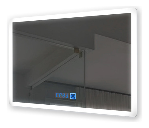 Espejo Rectangular C/ Luz Led 80x60 Cm Touch Accesorios Baño