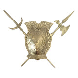 Armadura Medieval Machado Espada Bronze Parede Decoração