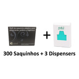 Kit 300 Sacos Para Descarte De Absorvente + 03 Dispensers