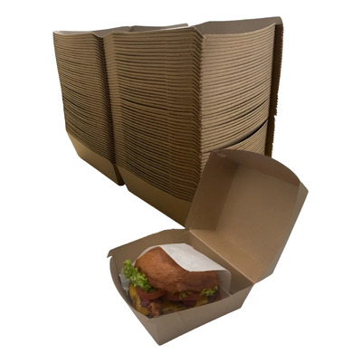Clam Hamburguesera Pikpel 200 Piezas Carton Desechable Bio | Envío gratis