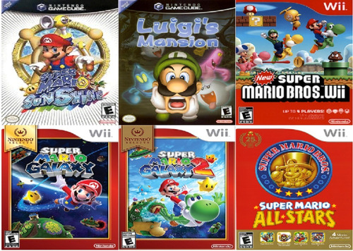 Kit Coleção Mario Gamecube E Wii Para Wii 18jogos Promoção