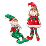 Decorações De Natal Com Perna De Elfo Sentado*2