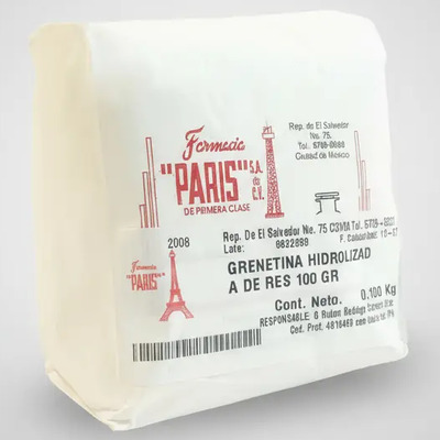 Farmacia Paris Grenetina Hidrolizada De Res En Polvo 100g Natural | MercadoLibre