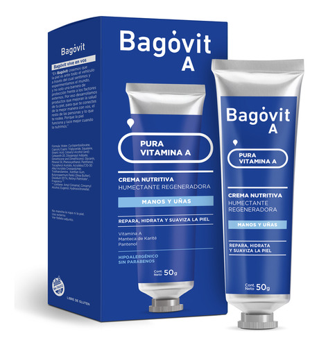 Bagovit Manos Y Uñas Crema Suavizante Hidratante 50g