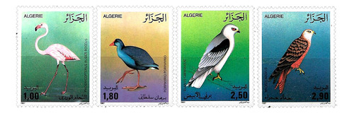 #60013 Argelia 1987 Fauna Aves Flamenco Elanio Yv 905-8 Mnh