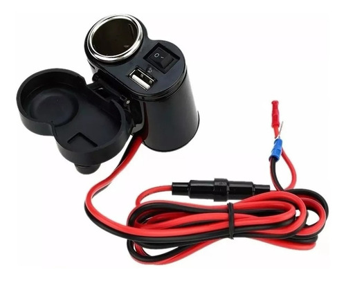 Tomada Usb 12v Para Carregar Celular Moto