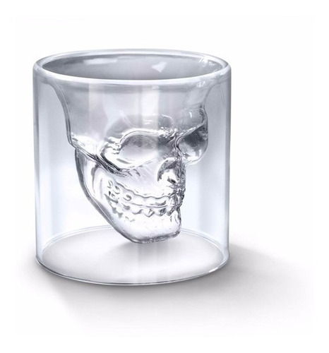 Vaso Shot Calavera Doble Vidrio Trago Fiesta Mitiendacl