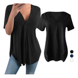 Blusa Casual Dama Cuello En V De Moda Elegante Para Mujer