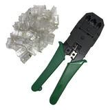 Combo Rj45 Pinza Crimpear Rj45, Rj11, Rj9 + 50 Fichas Rj45